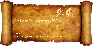 Jelenfi Gusztáv névjegykártya