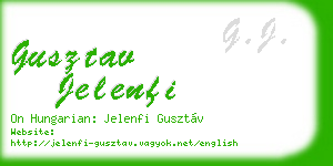 gusztav jelenfi business card